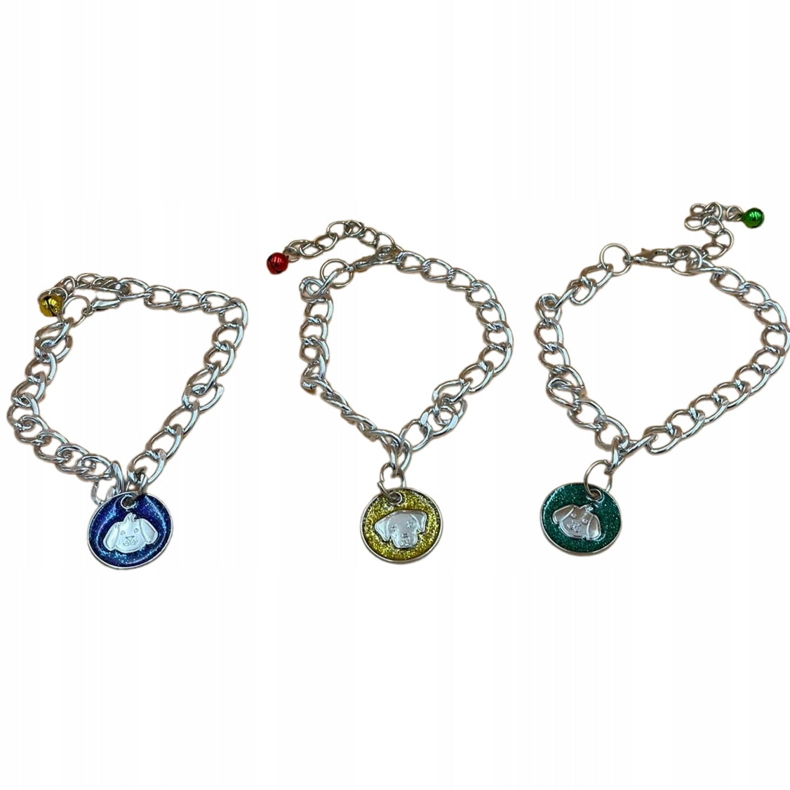 Silver Chain Collar With Bell Pendant