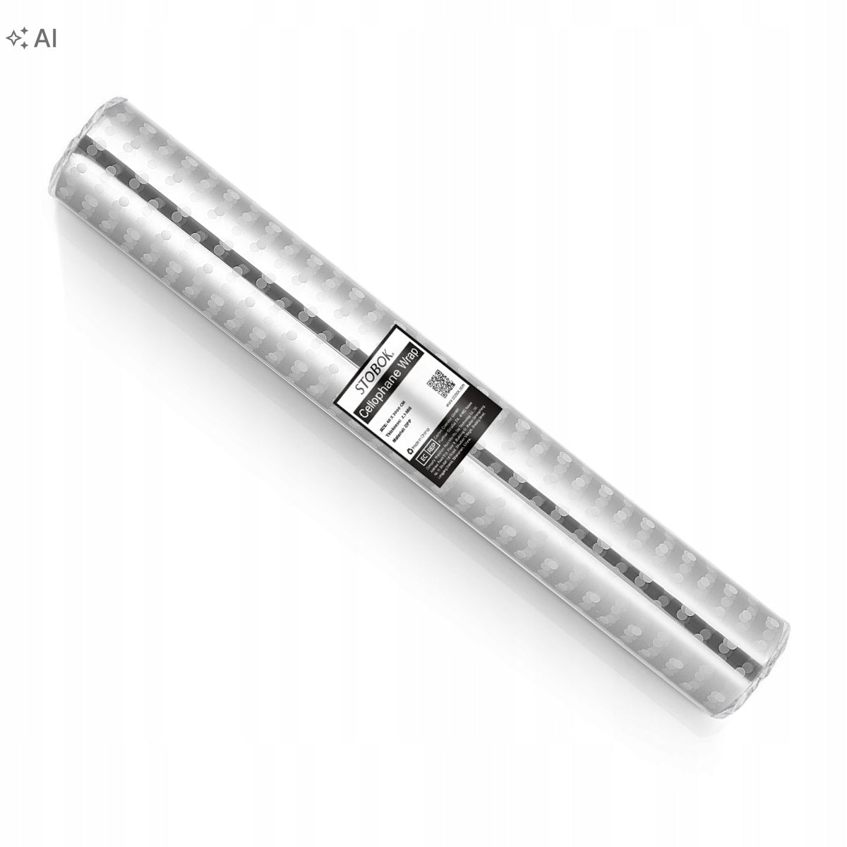Silver Clear Cellophane Wrap Roll for Gift Packing and Crafting Length 3000 cm