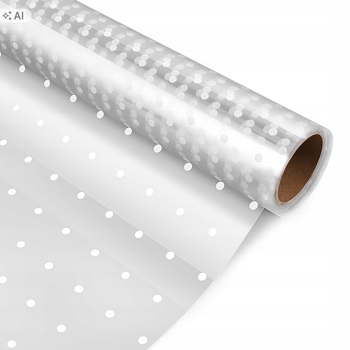 Silver Clear Cellophane Wrap Roll for Gift Packing and Crafting