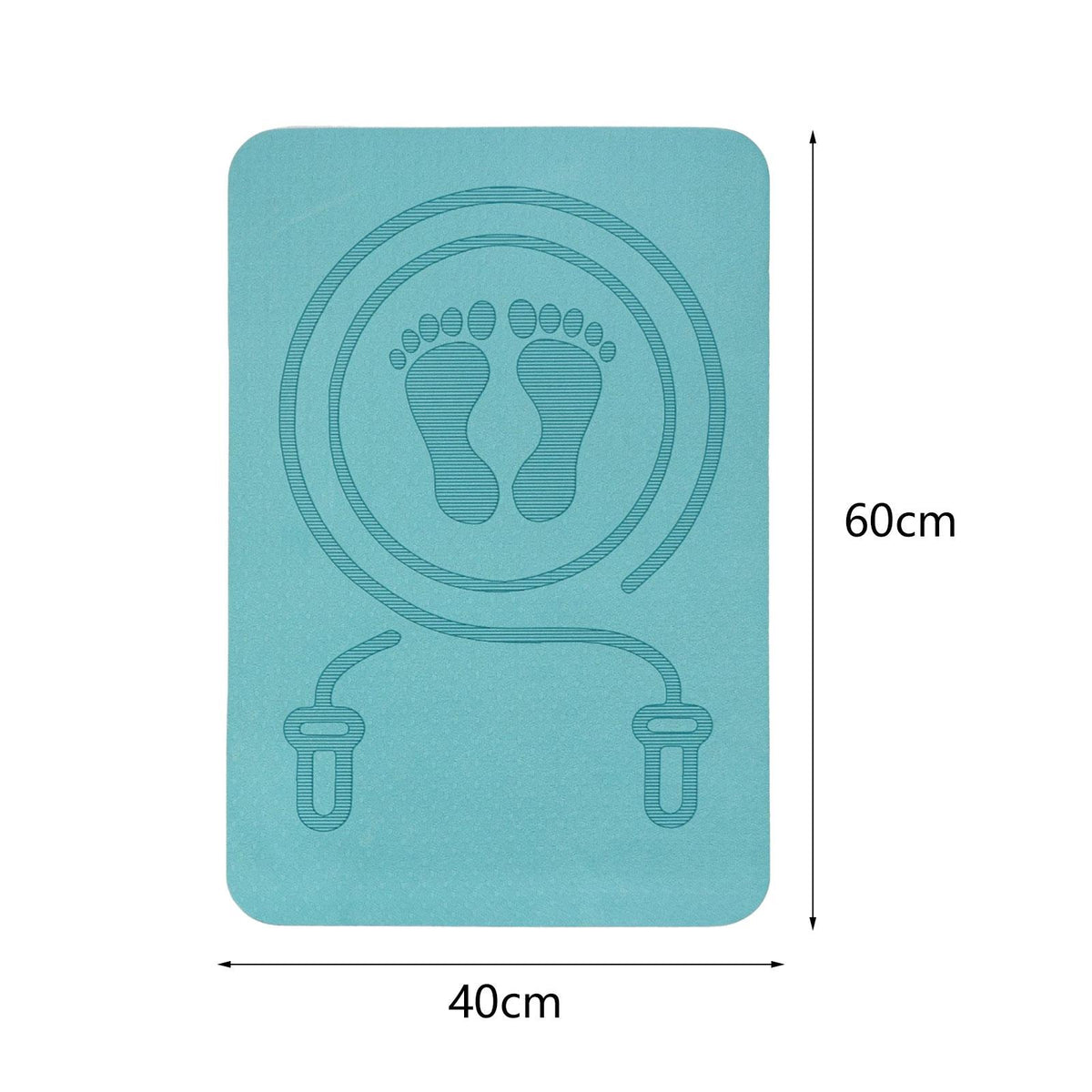 Skipping Rope Pad Anti Slip Exercise Mat Shock Absorption Jump Rope Blue Packaging status original
