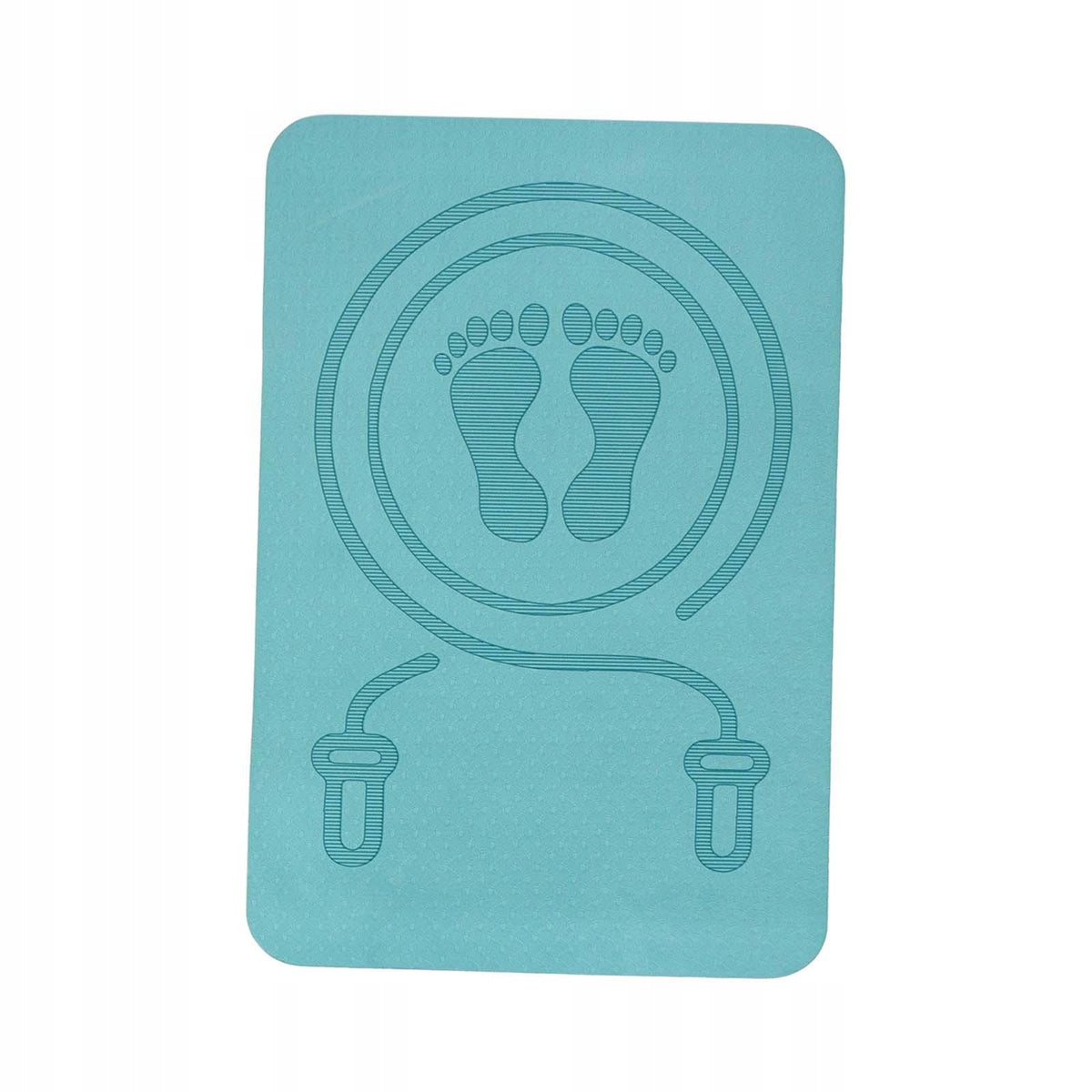 Skipping Rope Pad Shock Absorption Fitness Mat Non Slip Pilates Blue Packaging status original