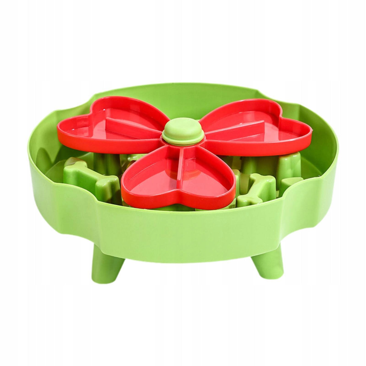 Slow Feeder Dog Bowl Puzzle Feeder Detachable Rotation Anti Choke Green Packaging status original