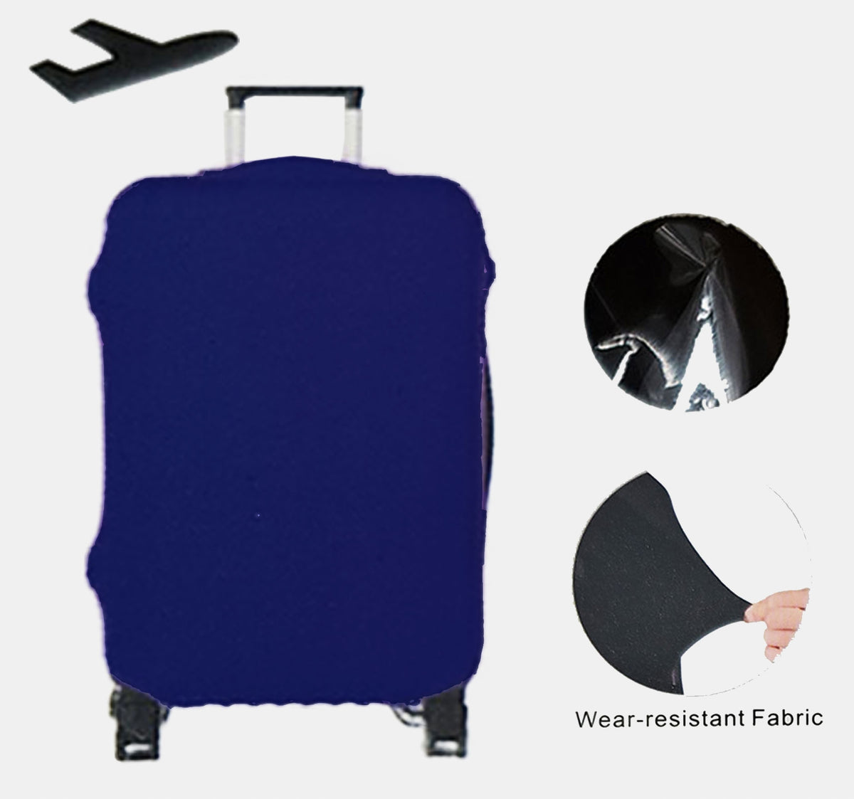 Small Travel Suitcase Cover Protective Luggage Pouch Small M Navy Blue