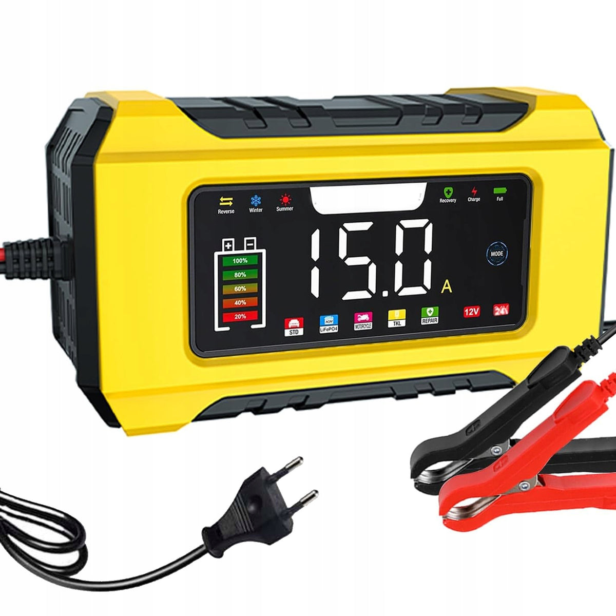 Smart Rectifier Automatic LCD 12V 6A Battery Charger