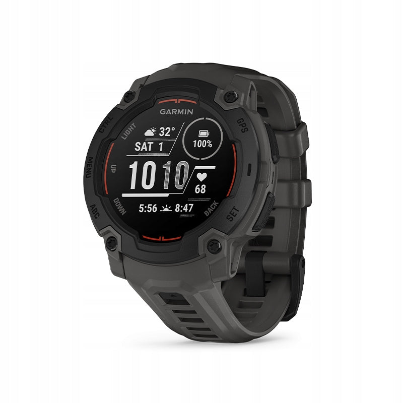 Smartwatch Garmin Instinct E black round with rubber strap