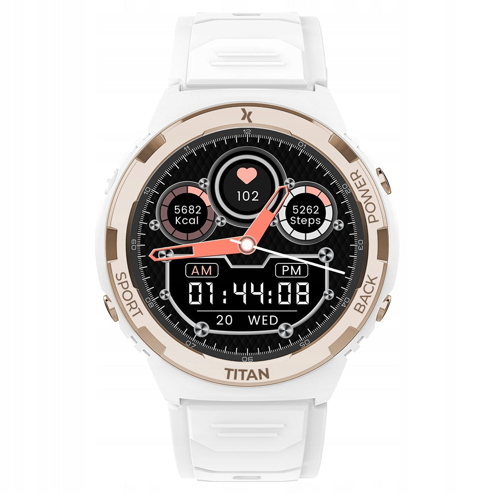 Smartwatch Maxcom FW100 BI 45 mm AMOLED IP69K white Packaging status original