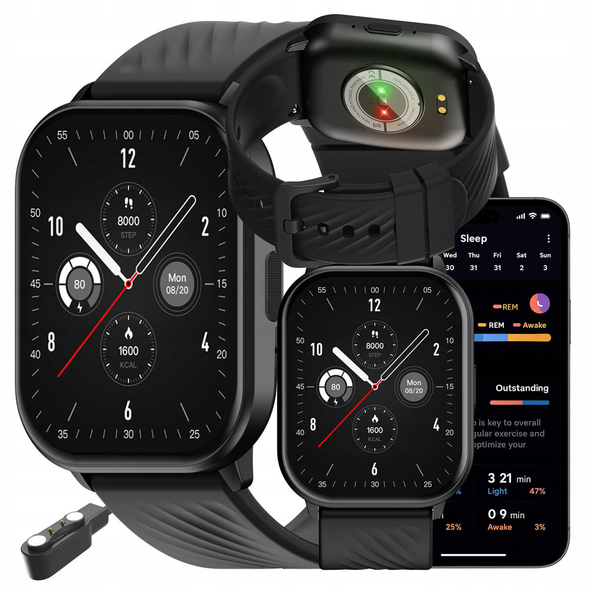 Smartwatch Zeblaze GTS 3 Bluetooth HD GPS Activity Sport Health Monitor