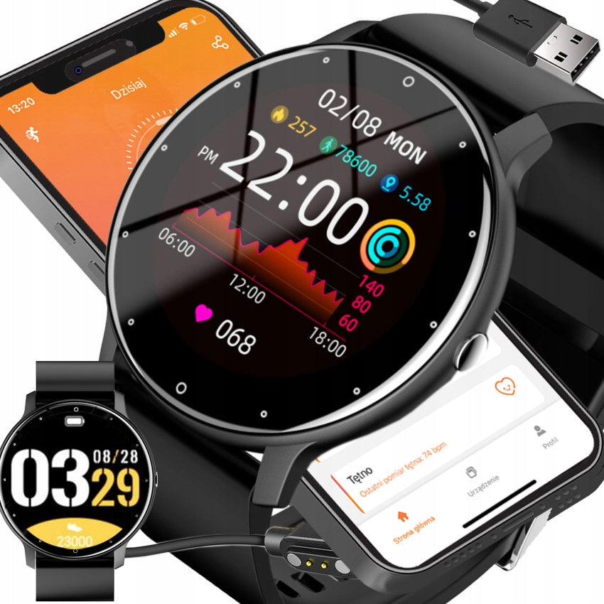 Smartwatch for Bluetooth Conversation Communion, Pulse, Gift 3in1, PL Menu