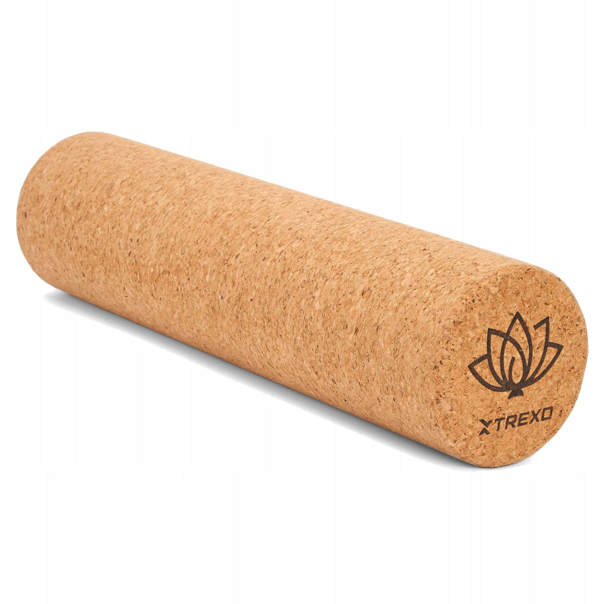 Smooth roller Xtrexo 40cmx10cm brown CORK FOR MUSCLE MASSAGE AFTER TRAINING