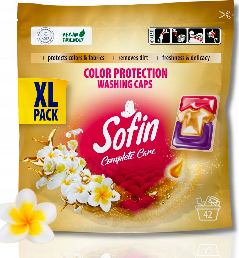 Sofin Color Protection Color Washing Capsules 42 Pcs XL Vegan Packaging status original