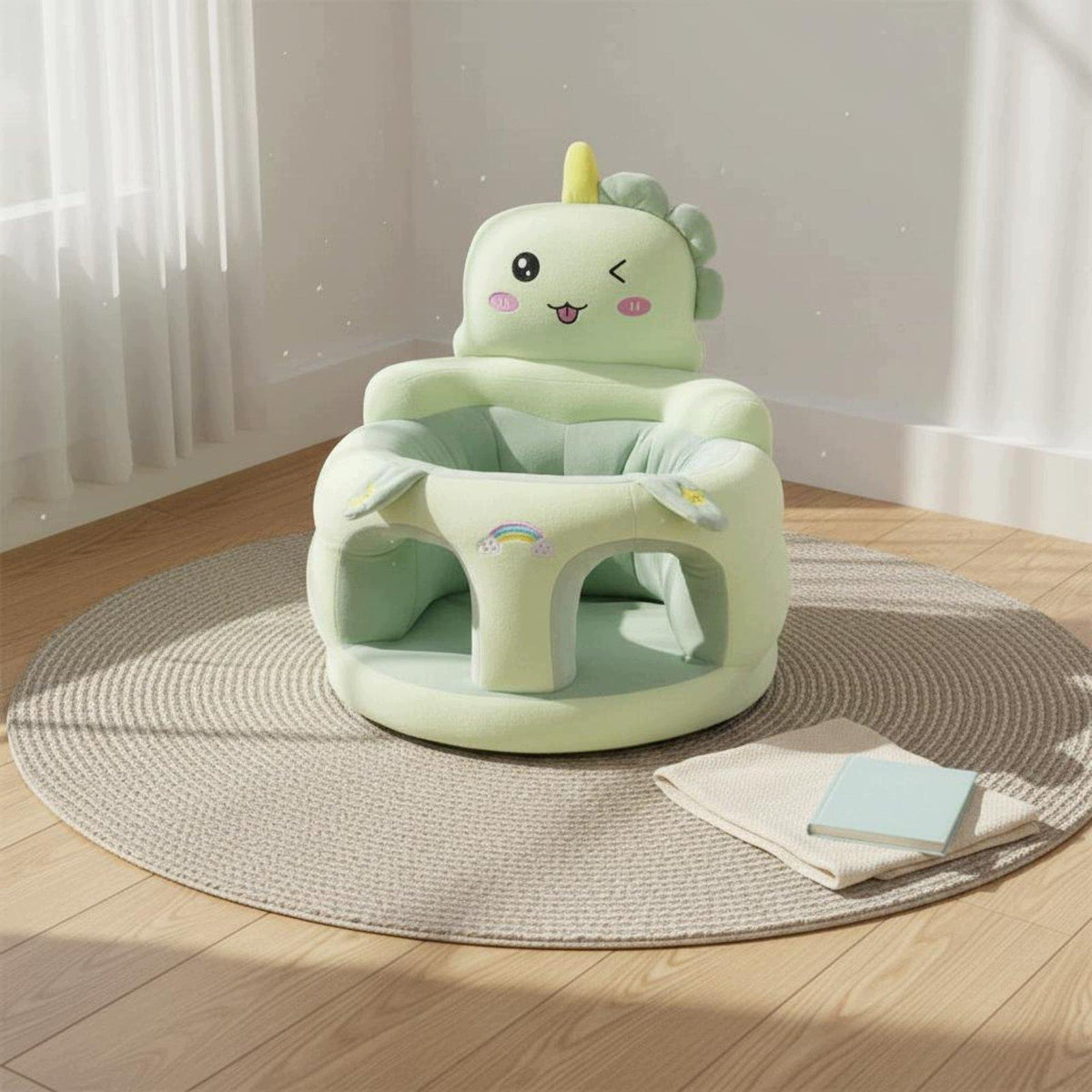 Soft Infant Sofa Spinal Alignment High Back Infant Sofa Anti Fall Fox Packaging status original