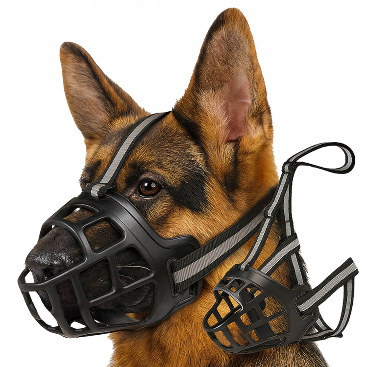 Soft Physiological muzzle For Dog Rubber REFLECTIVE ADJUSTABLE 31-35 Cm Packaging status original