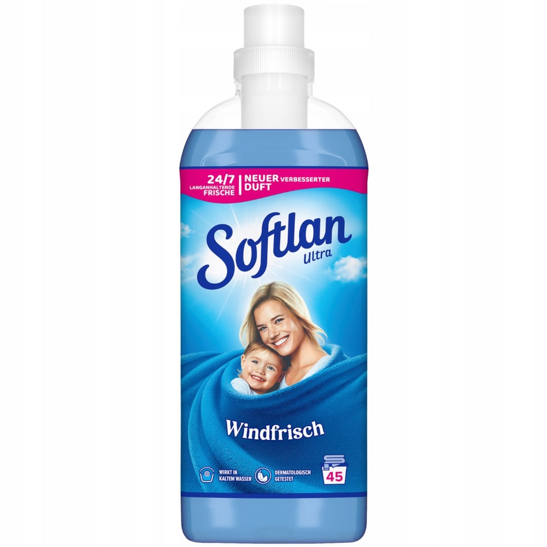 Softlan Windfrisch Rinse Liquid Blue German 45 Washes 1L