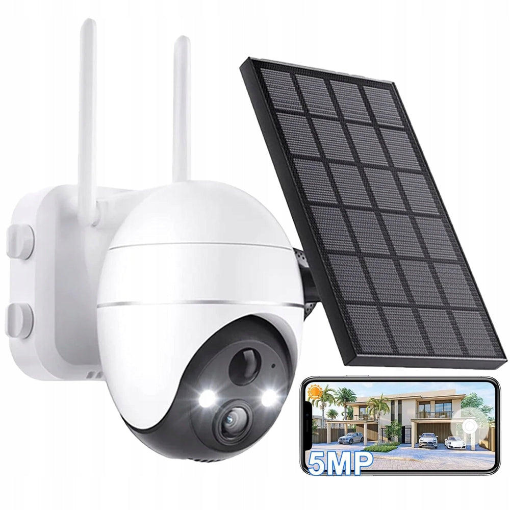 Solar Camera Outdoor IP WiFi Rotating 5MPX 360° Rotation and Tilt