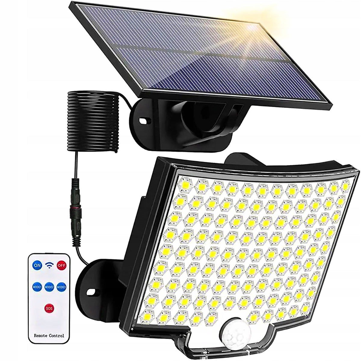 Solar Street Lamp Halogen FLOODLIGHT LED Motion Sensor GARDEN