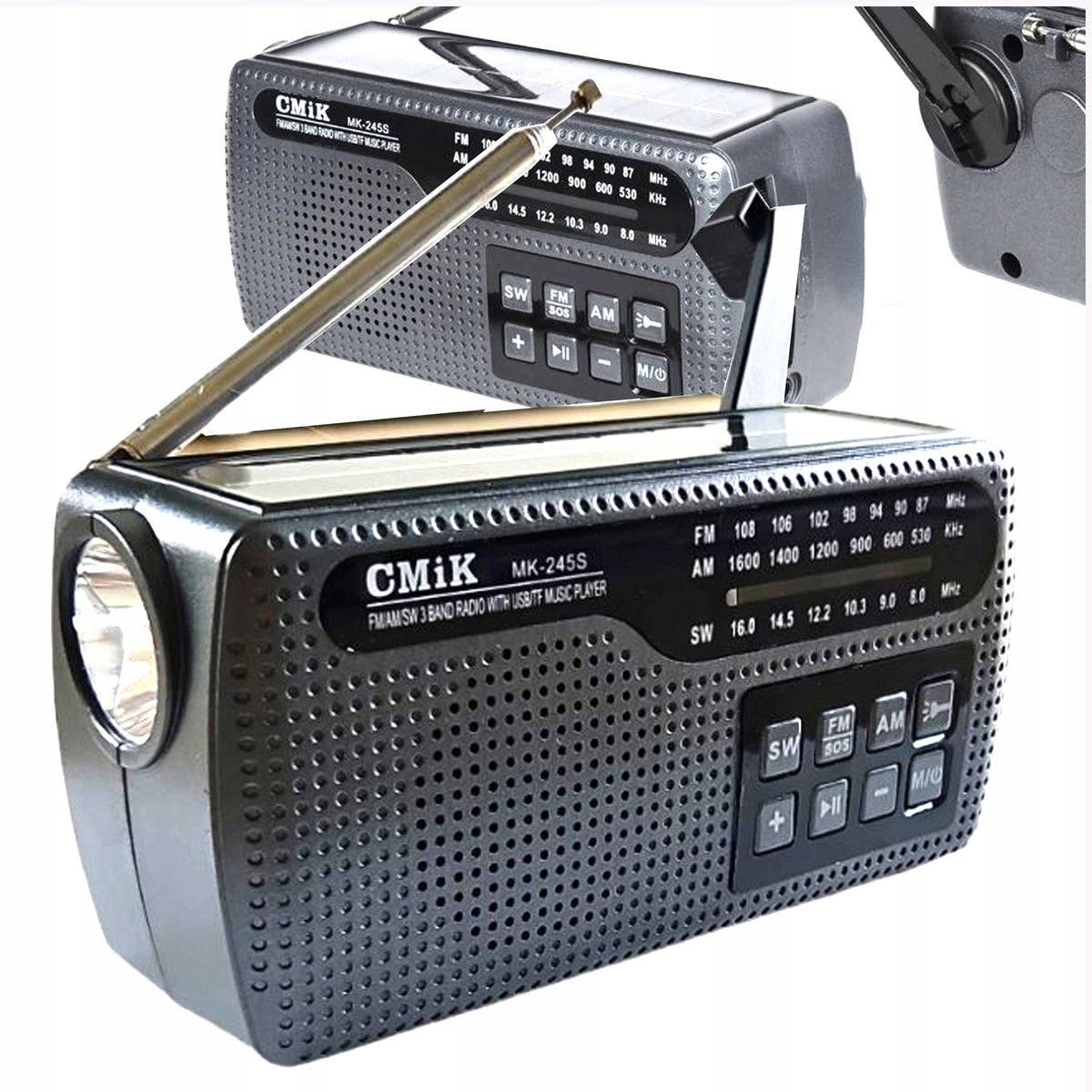 Solar Survival Radio 3in1 Flashlight Powerbank for Korbe Dynamo SOS ALARM