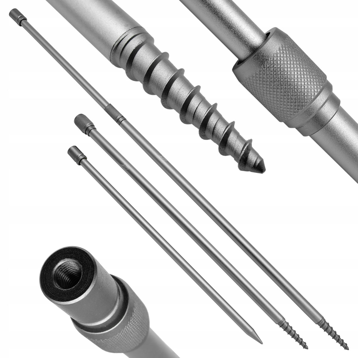 Solid SUPPORT FISHING POST Telescopic with drill bit 56-90 cm STRONG