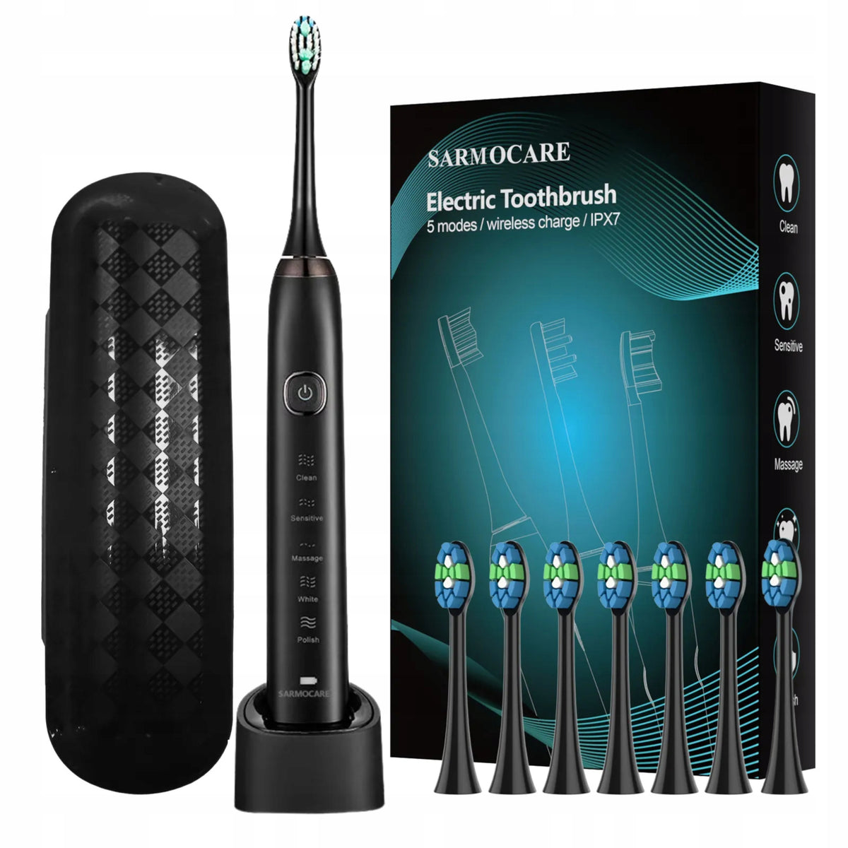 Sonic 8 Tip Sonic Toothbrush, 5 Modes, Timer, Station
