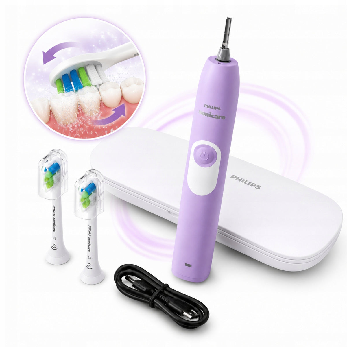 Sonicare EssentialClean Philips Sonicare EssentialClean Purple Case Set