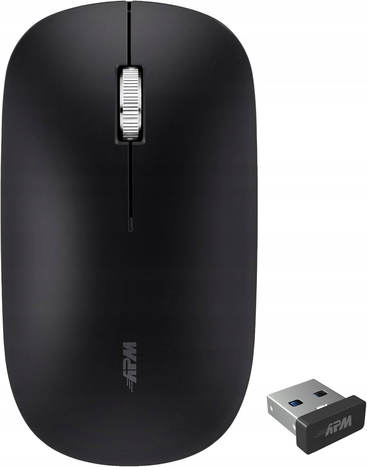 Souris Slim Wireless Computer Mouse Black Quiet USB Receiver