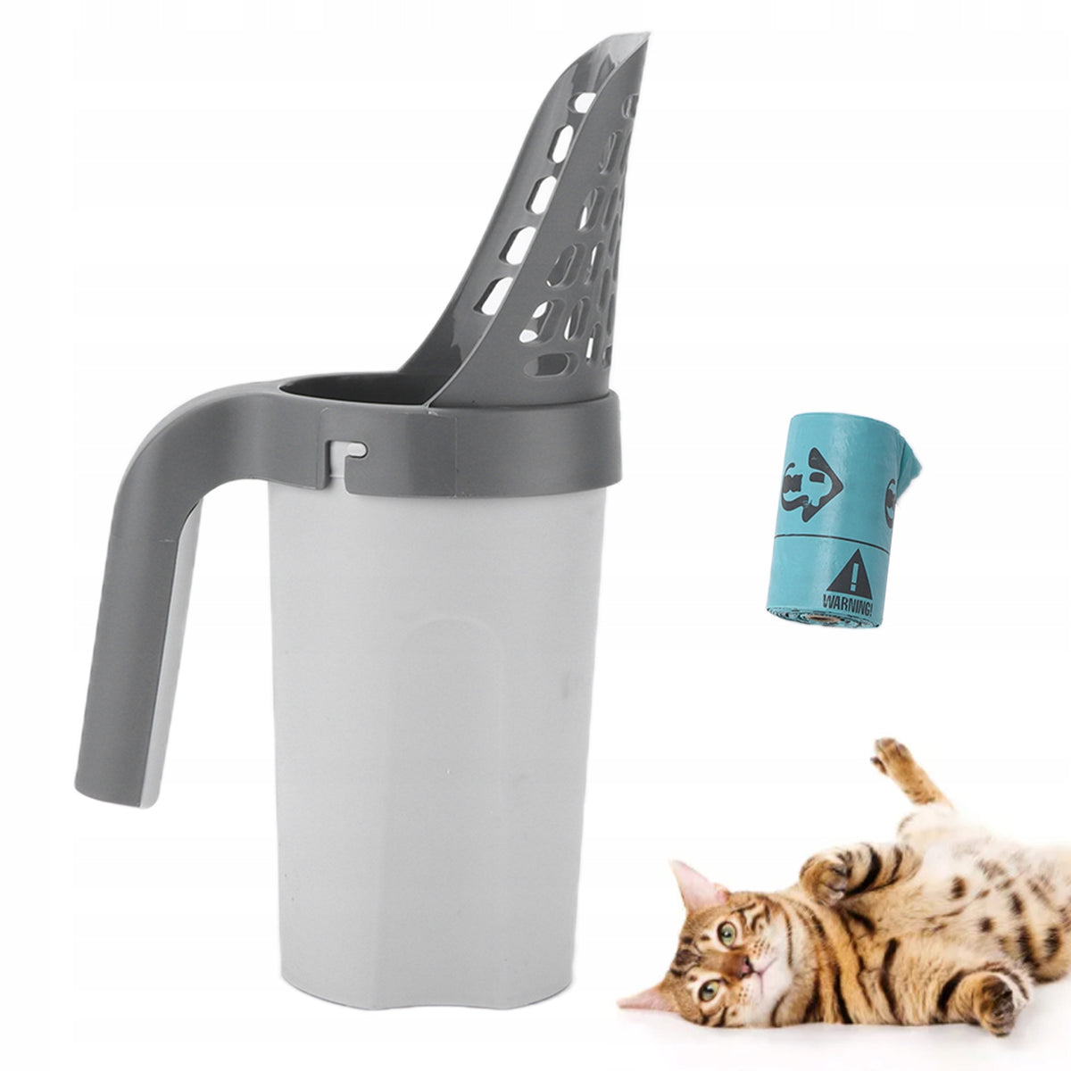 Spatula dustpan For litter box With container