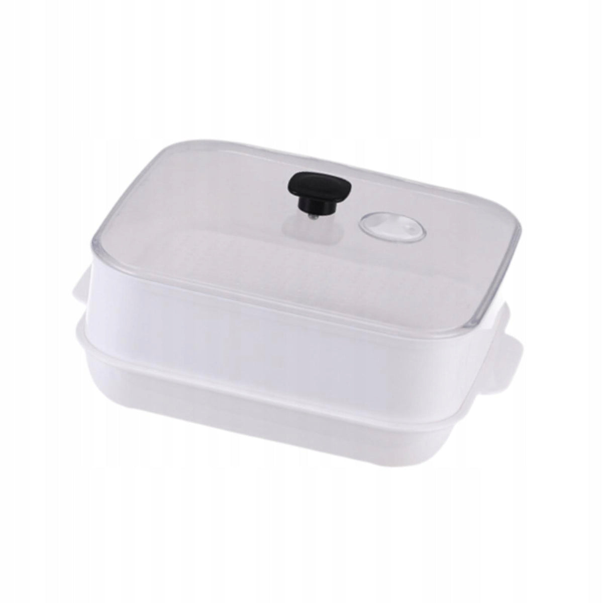 Square Microwave Steamer Cooking Pot Kitchen Gadgets with Single Layer Packaging status original