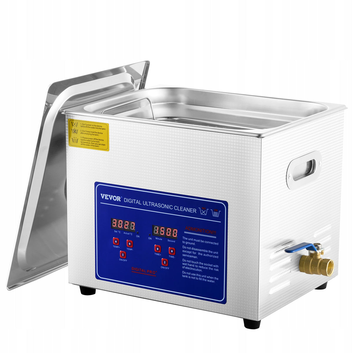 Stainless Steel Ultrasonic Cleaner 10L With Basket With Heating Function Manufacturer code JPS-40ACSBQ