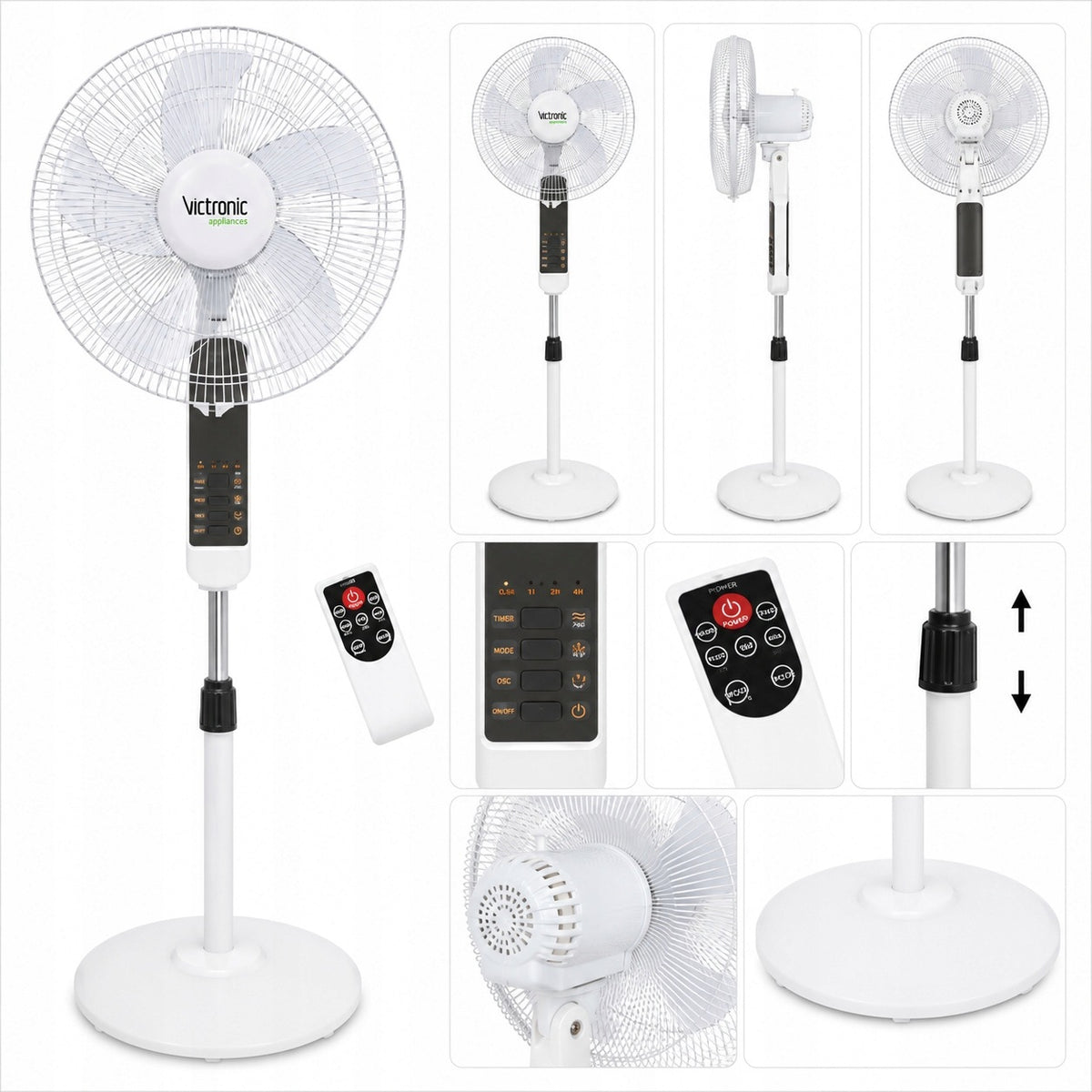 Standing Fan 40 cm with Remote Control–Quiet, Powerful & Convenient Cooling