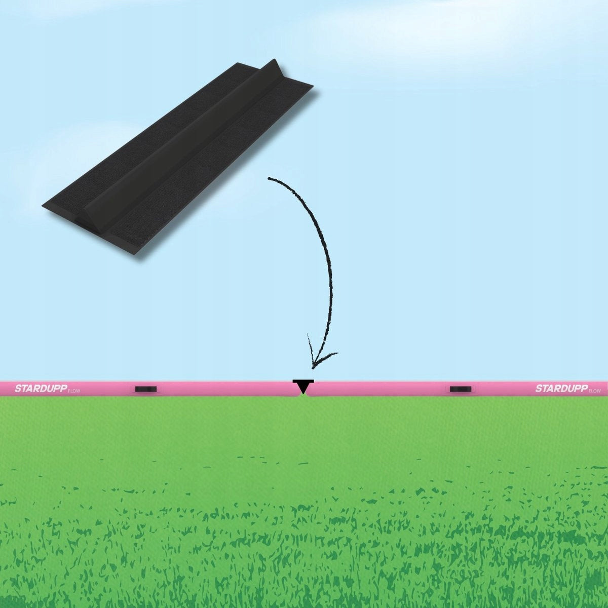 Stardupp Triangle AirTrack Connector 100x20cm - Velcro Connection Strip Manufacturer code SD-253