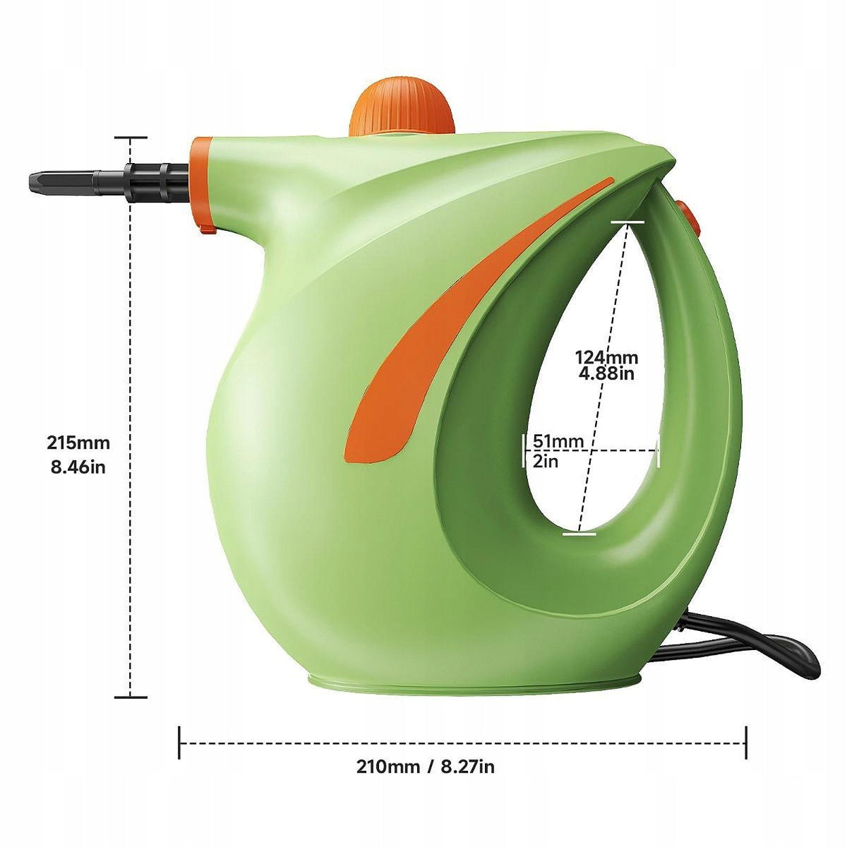 Steam Cleaner with 700ml Water Tank High Temperature Multipurpose Green Packaging status original