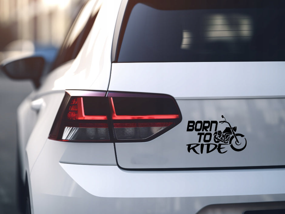Sticker without background for car BORN TO RIDE 12 x 18,7 cm EAN (GTIN) 5904933326143