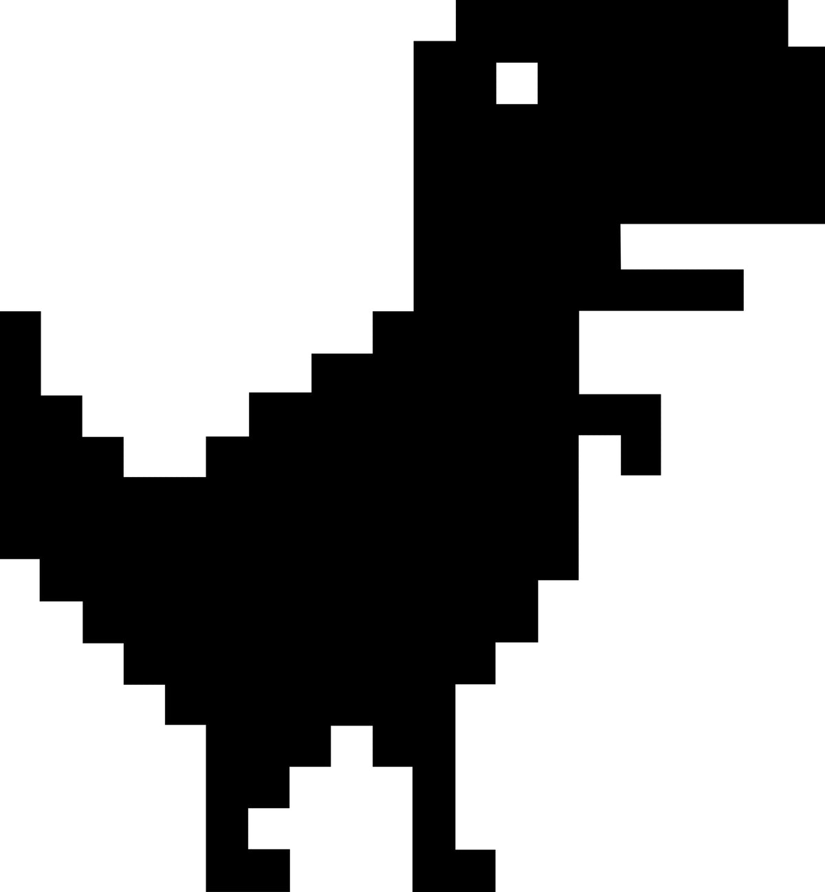 Sticker without background for car DINOSAUR android pixele 18 x 16,7 cm
