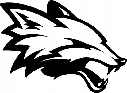 Sticker without background for car HEAD FOX 14 x 19,2 cm