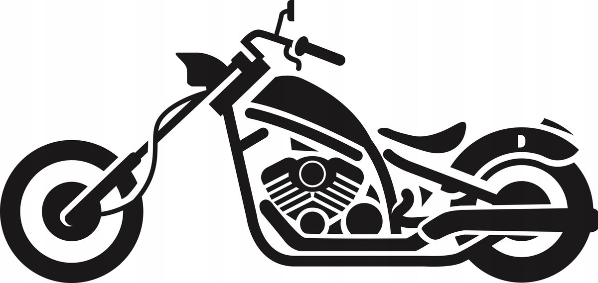 Sticker without background for car MOTORCYCLE CHOPPER motor 8 x 16,8 cm