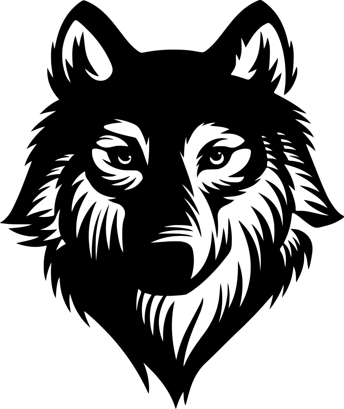 Sticker without background for car WOLF 21 x 17,7 cm