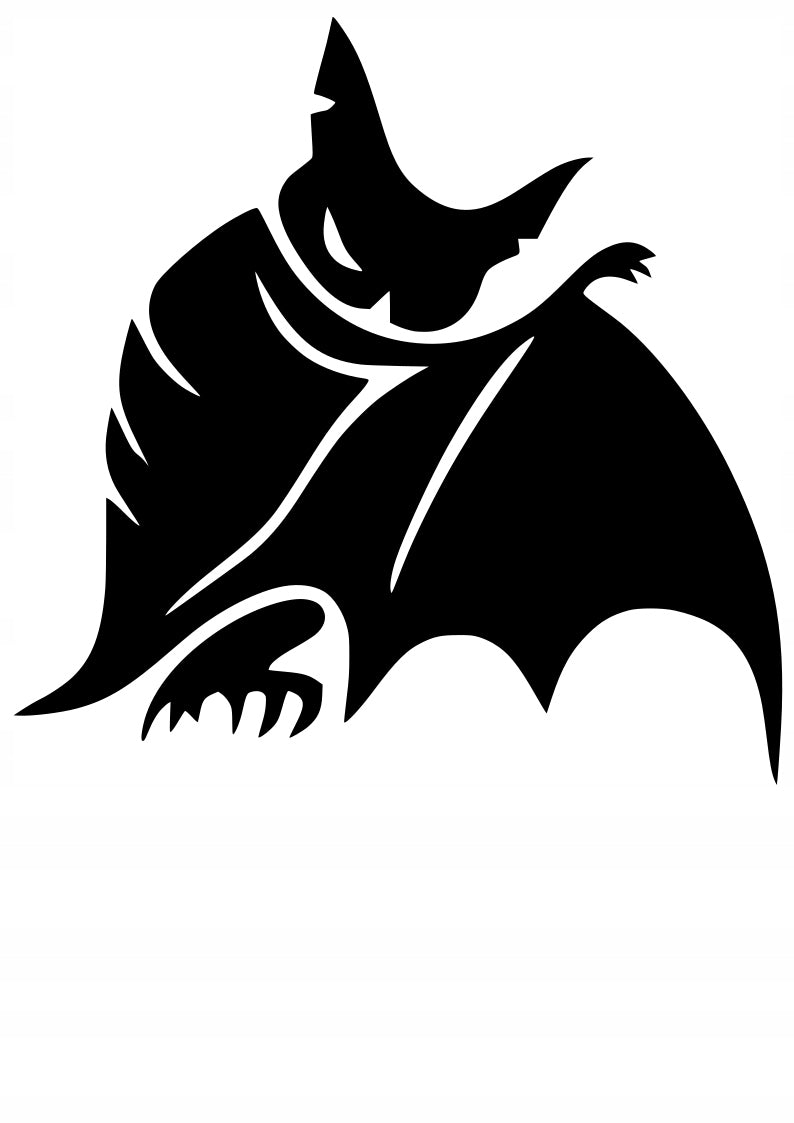 Sticker without background for car bat batman 16 x 16 cm