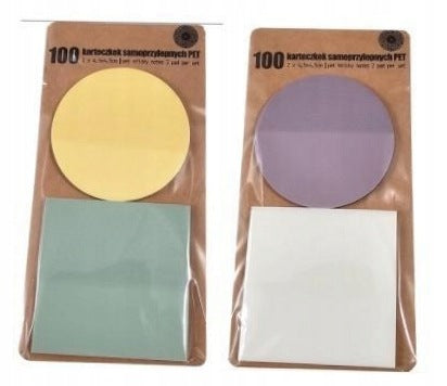 Sticky notes circle/square mix
