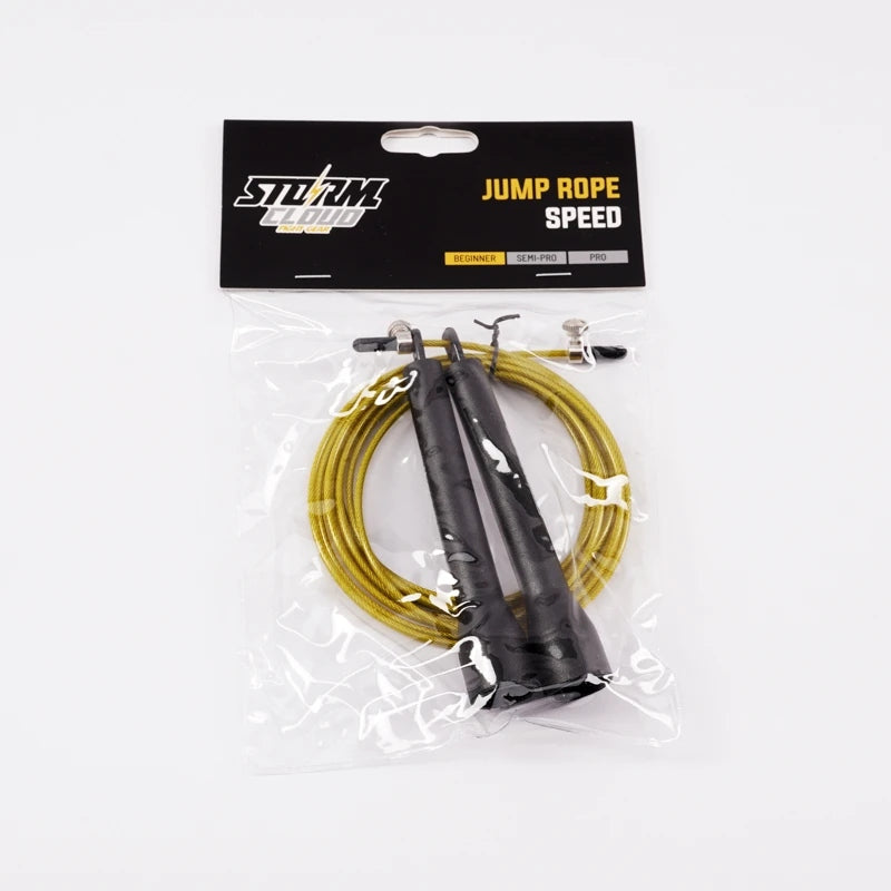 StormCloud Boxing Jump Rope, Fast, Crossfit, Fitness SPEED Metal Color black