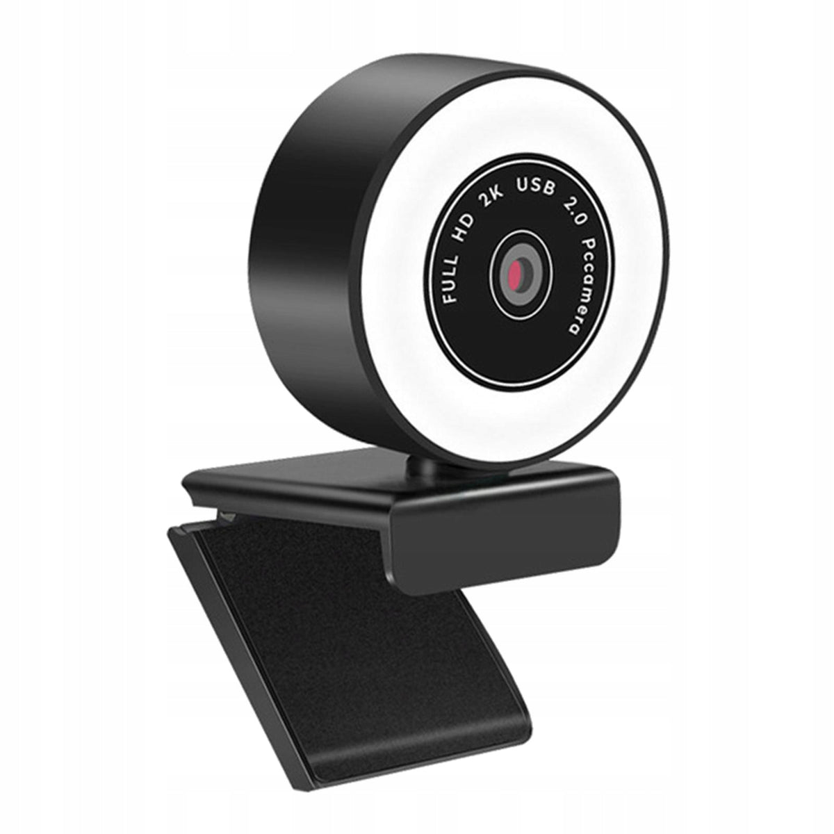 Streaming HD Webcam Built in Adjustable Ring Light and 1080p Fixed Focus