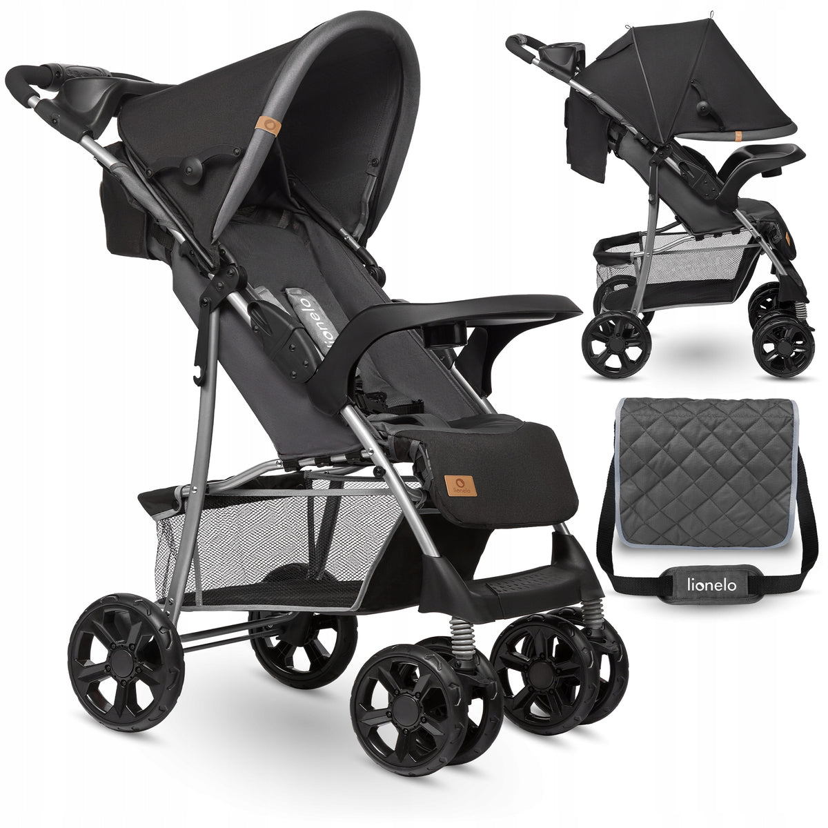 Stroller Lightweight Folding Large Wheels + BAG Lionelo Emma