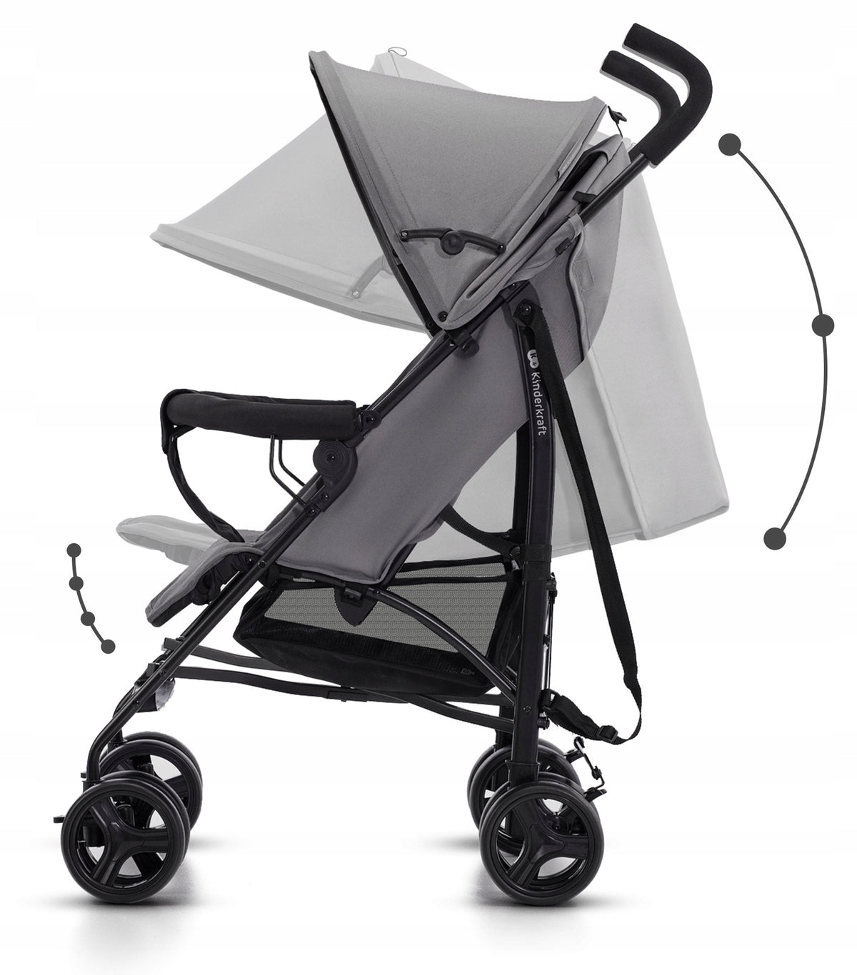 Stroller UMBRELLA Kinderkraft TIK lightweight foldable compact grey Packaging status original