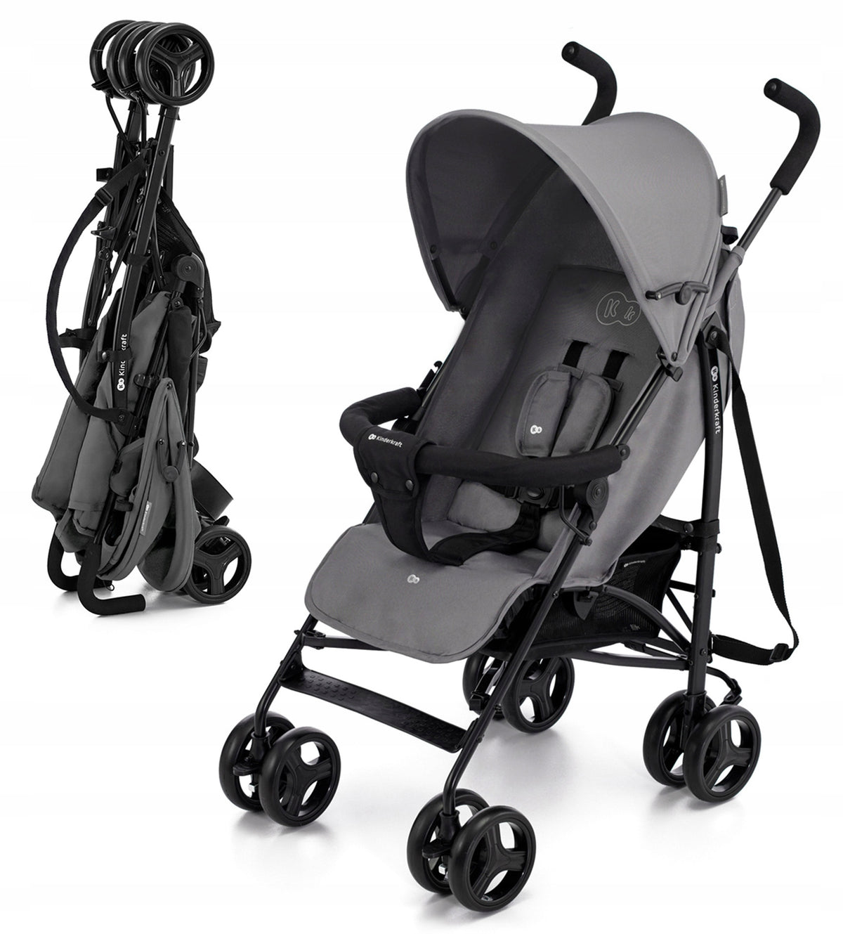 Stroller UMBRELLA Kinderkraft TIK lightweight foldable compact grey
