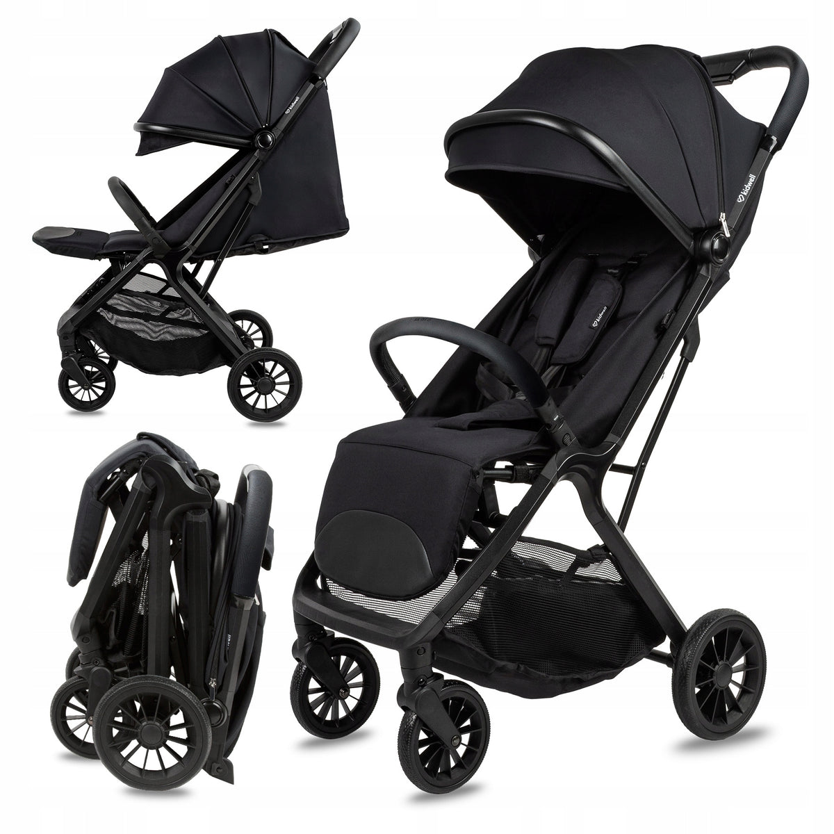 Stroller compact KIDWELL AURO black AUTOFOLD light maneuverable small
