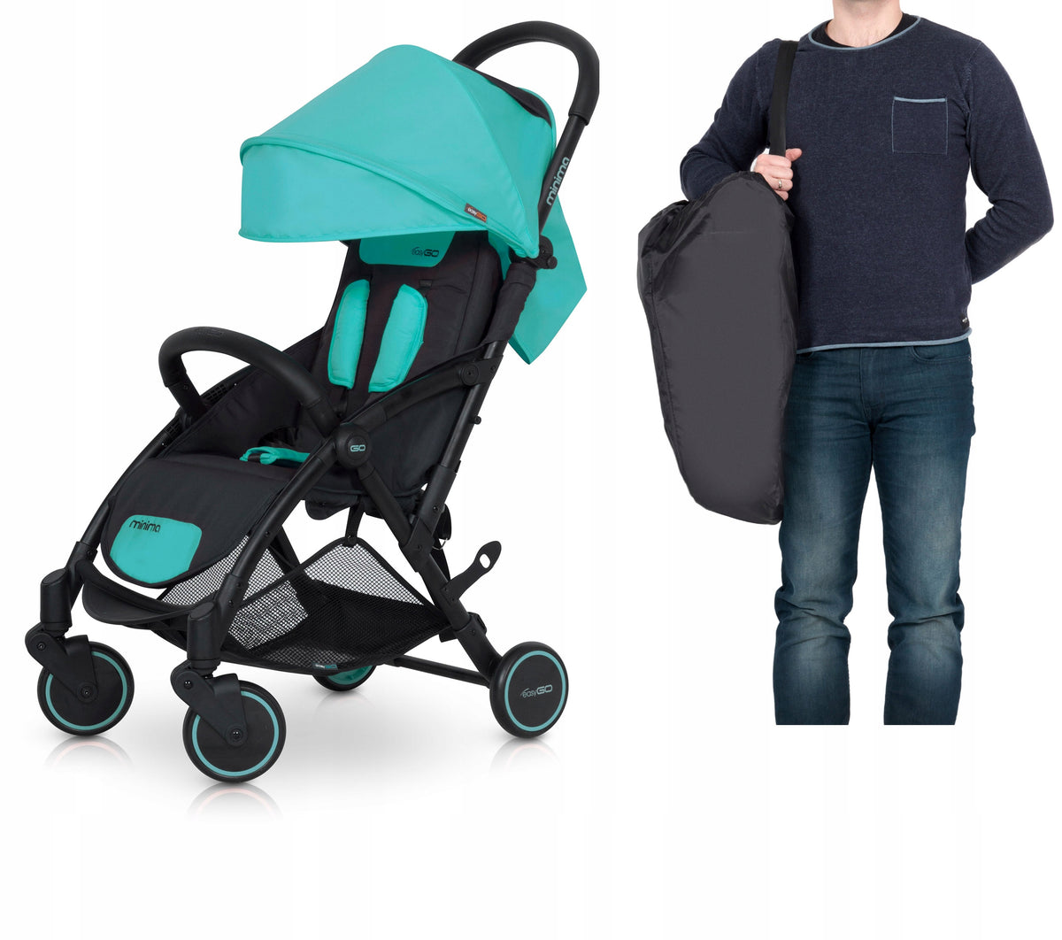 Stroller stroller FOR AIRPLANE MINIMA LIGHTWEIGHT Only 6 kg FOIL SET