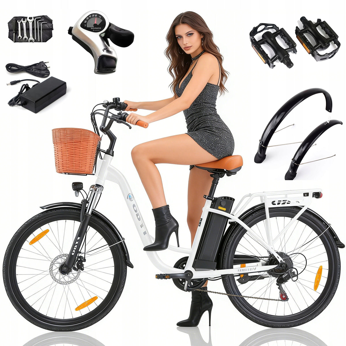 Stylish Men's/Women's Electric Bikes TTGO YY-26ST 250W 14.5AH 75KM EU