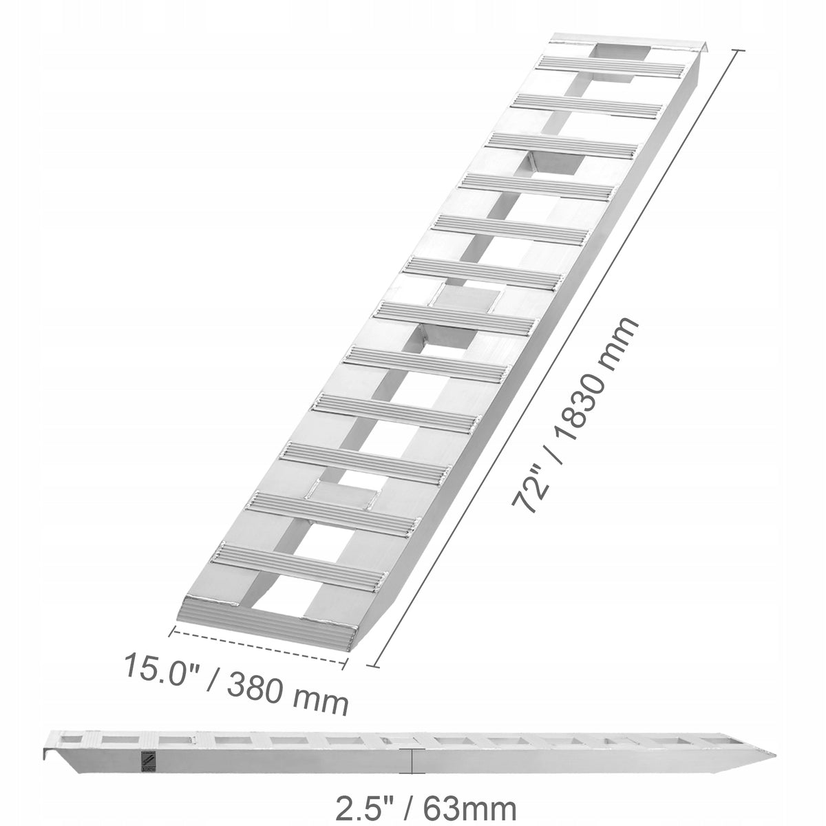 SucceBuy Loading Ramp 1830x380x63MM Aluminum Alloy Car Ramp Manufacturer code LJSL72X15INC