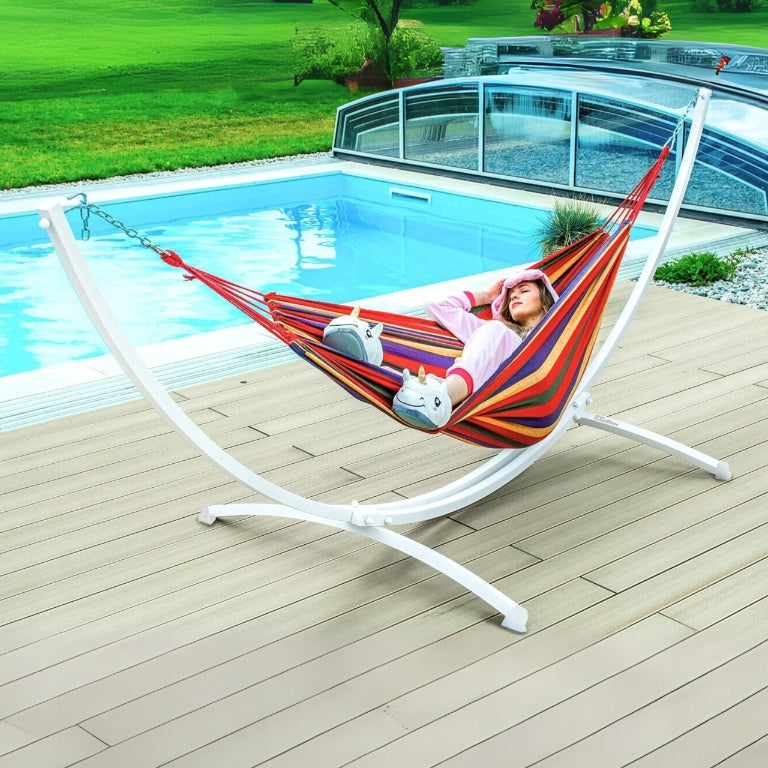Swing Hammock Frame Garden Stand Metal Double Rocker 2in1 Strong Packaging status original