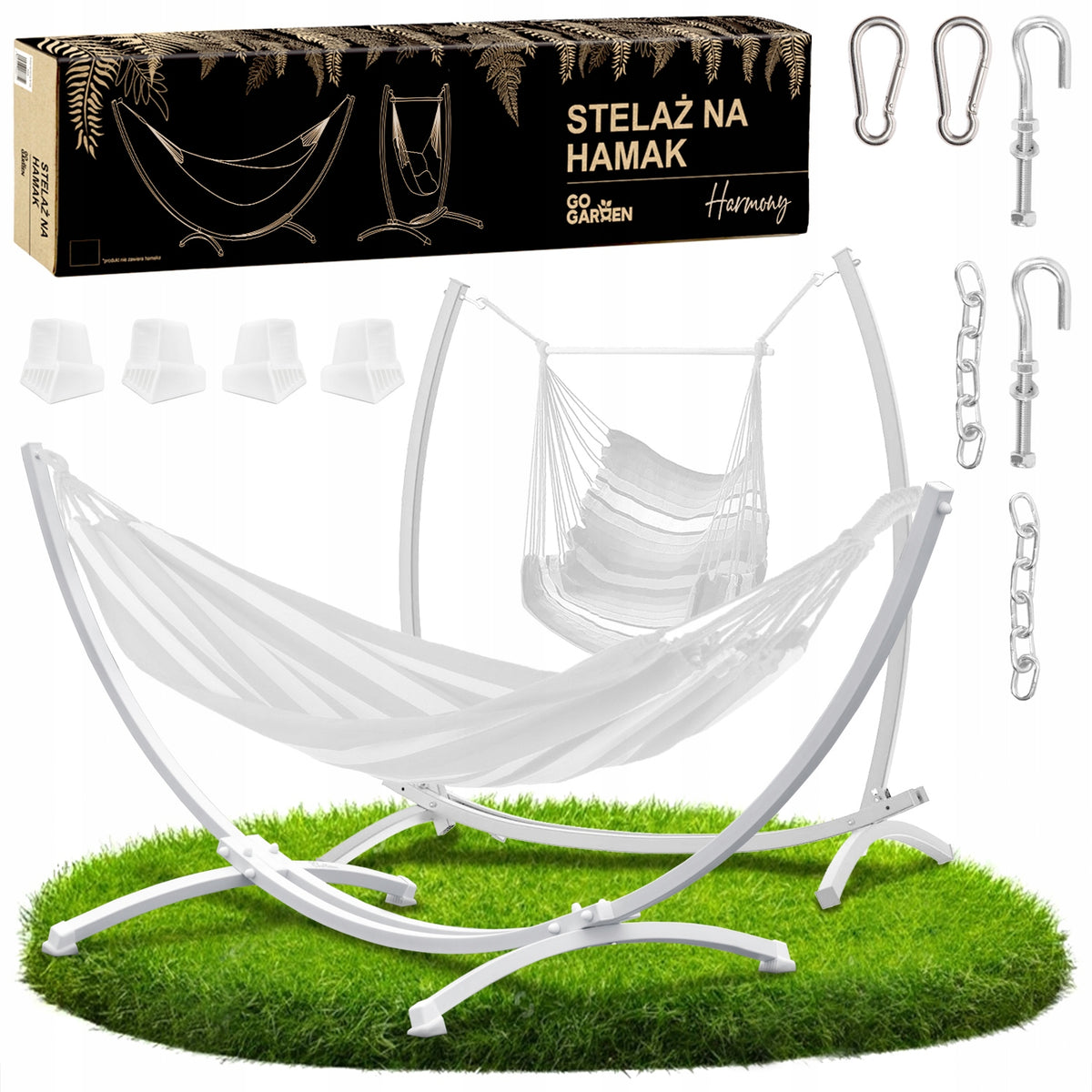 Swing Hammock Frame Garden Stand Metal Double Rocker 2in1 Strong