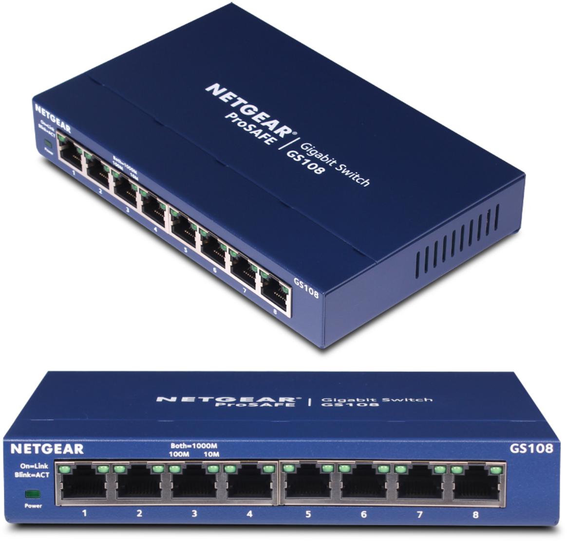 Switch Netgear GS108GE 8 PORTS gigabit 1000MB