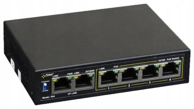 Switch Pulsar S64WP 6 ports black Manufacturer code S64WP